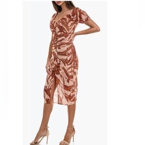 + SOCIALITE + Ruched Puff Sleeve Midi Dress